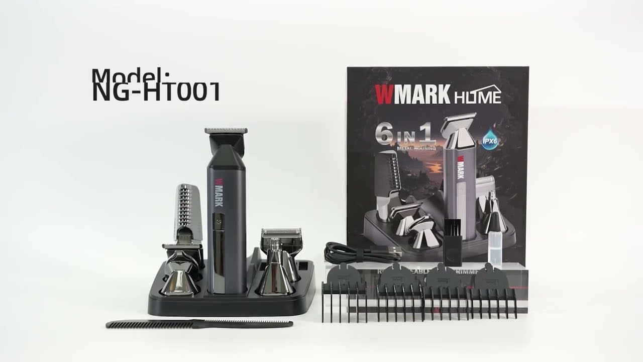 WMARK Tondeuse à cheveux rechargeable 6 en 1 - NG-HT001 video thumbnail