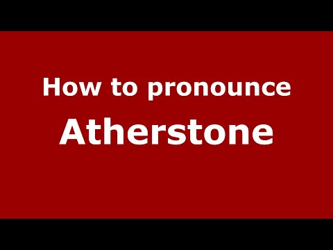 How to pronounce Atherstone