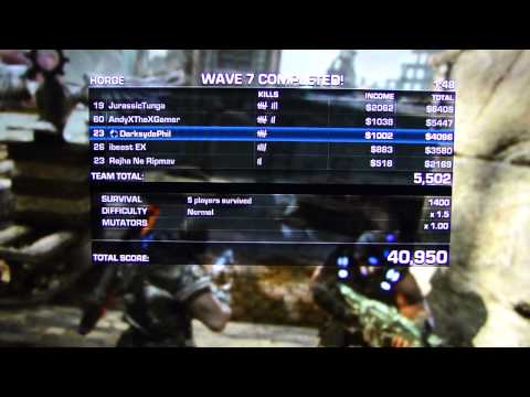 Gears of War 3 Horde Mode gameplay pt9
