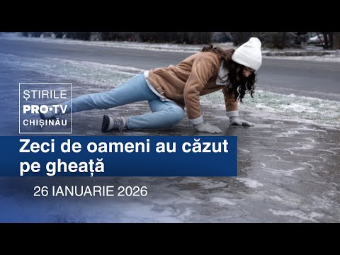 PRO TV News (13:00) | DOZENS OF PEOPLE FELL ON THE ICE | Moldova