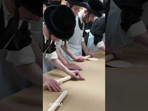 Bobov Rebbe Baking Matzah