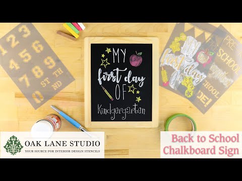 Back to School Chalkboard Sign | Oak Lane Studio