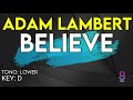 Adam Lambert - Believe - Karaoke Instrumental - Lower