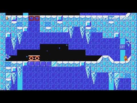 at Blue Sky in the Frozen cave by GM|⊂up⊂ake - Super Mario Maker 2 - No Commentary 1bx