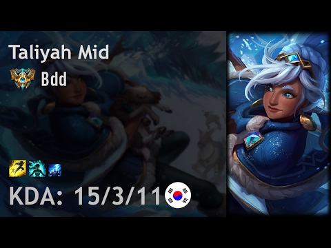 Taliyah Mid vs Twisted Fate - Bdd - KR Challenger Patch 7.2
