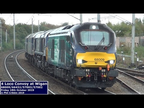 Four Loco Convoy at Wigan - 18th October 2019