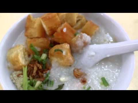 Singapore favorite food- Fried dough pork porridge