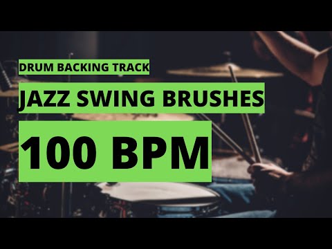 Jazz Swing Brushes Backing Track | Drum Metronome | 100 BPM