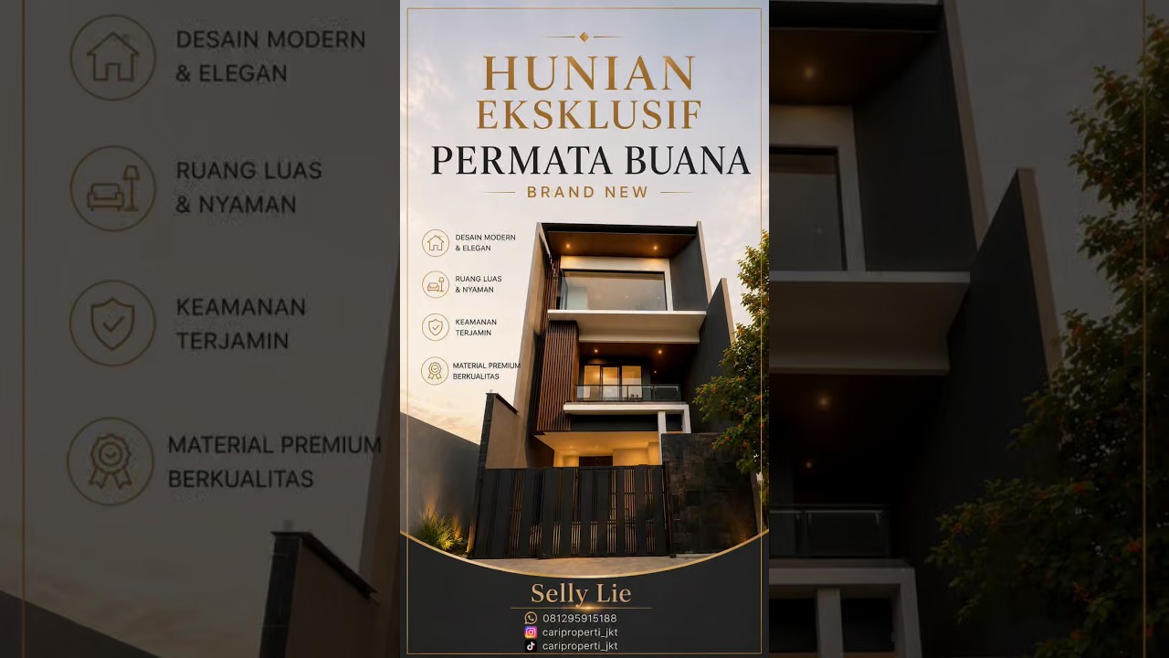 For Sale Brand New House in Permata Buana, Exclusive Ready-to-Occupy Complex, West Jakarta Luxury House