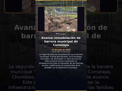Avanza remodelación de barrera municipal de Comalapa