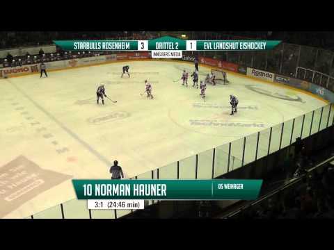DEL2: 25.10.2013 - Starbulls Rosenheim vs. EVL Landshut Eishockey 4:3