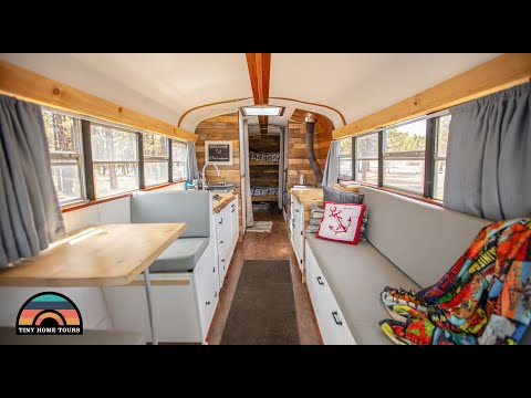 10k DIY Raised Roof School Bus Tiny House -  College Students Dream For Adventure