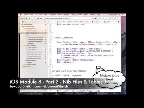 Learn Objective-C for iOS - Module 8 Part 2 - Nib Files & Tables 1