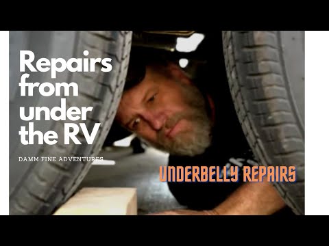RV Underbelly Corrugated poly quick repair