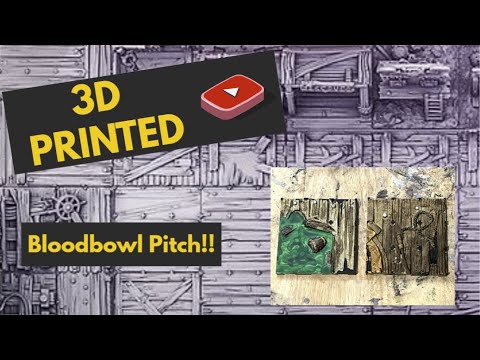 Awesome 3D printed full Blood bowl field tiles, huge 4 by 6 board!