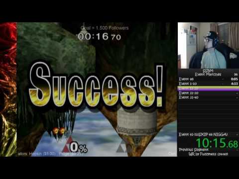 SSBM Event Mode SpeedRun in 37:04.09
