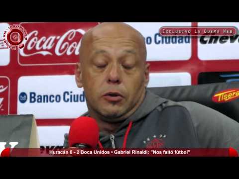 Huracan 0 - 2 Boca Unidos - Gabriel Rinaldi: "Hoy nos faltó fútbol" - www.laquemaweb.com.ar