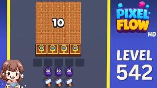 Pixel Flow Level 542 Solution Walkthrough