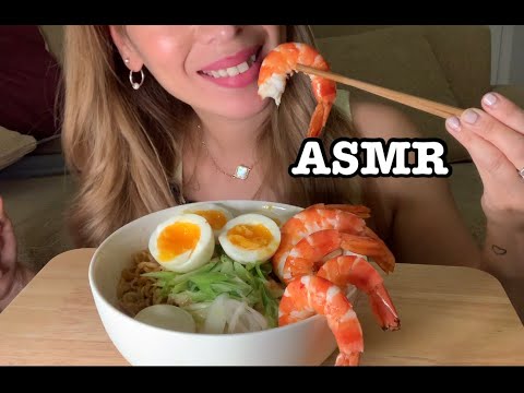 ASMR PRAWN-JAPANESE YAKISOBA + KOREAN SCPICY NOODLE