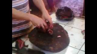 preview picture of video 'La taraba cu lilieci. Piata-abator din Tomohon, Sulawesi, Indonezia'