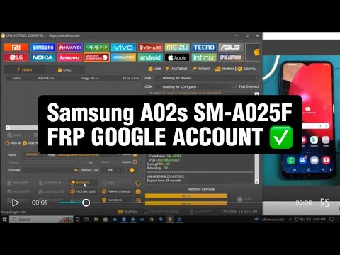 Samsung A02s SM-A025F FRP GOOGLE ACCOUNT bypass with UNLOCKTOOL