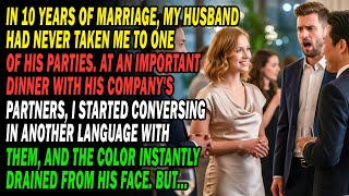 💃❌He Never Took Me To His Work Parties In 10 Years. At A Dinner With His Company Partners, I...⁉️🤫