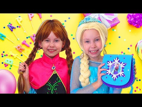 Frozen Elsa is preparing birthday party for Anna