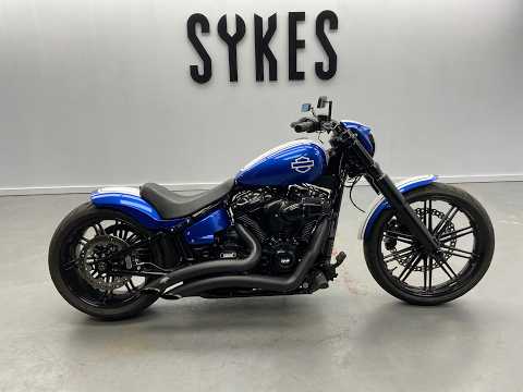 2018 Custom Harley-Davidson FXBRS Softail Breakout in Blue and White