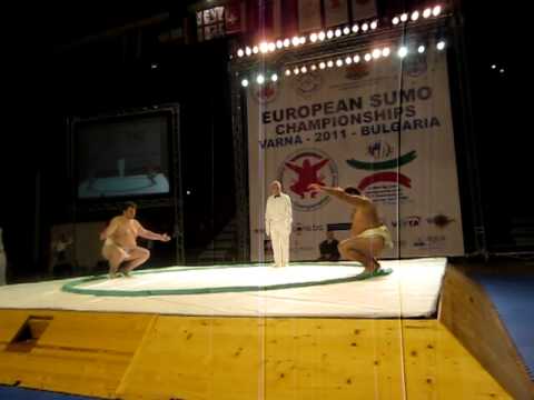 adam okruashvili (GEO) VS BULGARIA  sumo europian championships BULGARIA 2011