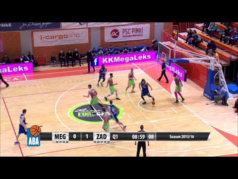 ABA Liga 2015/16 highlights: Mega Leks - Zadar R18 (2.1.2016)