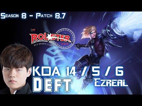 KT Deft EZREAL vs CAITLYN ADC - Patch 8.7 KR Ranked