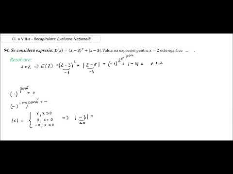 Cl  a VIII-a - Recapitulare Evaluare Națională ex. 94 - Calculati E(2)