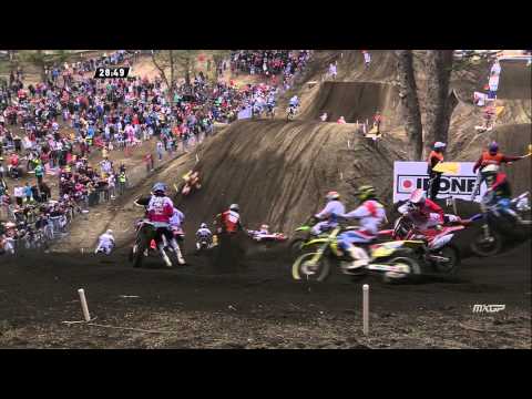 Evgeny Bobryshev, Shaun Simpson, Filip Bengtsson crash MXGP of Patagonia Argentina 2015 - motocross