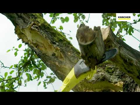 Akumuliatorinis pjūklas Karcher PSW 18-20 (be akumuliatoriaus ir kroviklio) video