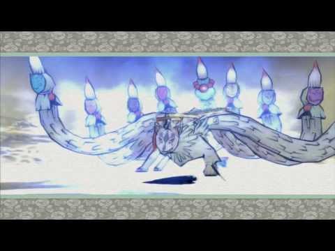 Okami HD - Ninetails Boss Fight, no items or damage