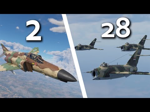 2 Israeli Phantoms vs 28 Egyptian MiGs - Ofira Air Battle Cinematic