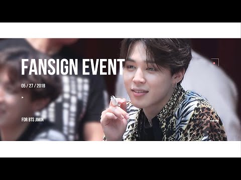 180527 BTS Fansign event Jimin focus (cute moment, 4K)