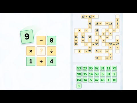 How to Solve math puzzle game Math Crossword Level 1- Level 20 - YouTube