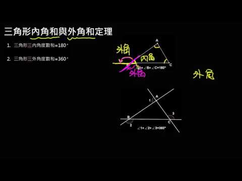 觀念 三角形內角和與外角和定理 數學 均一教育平台