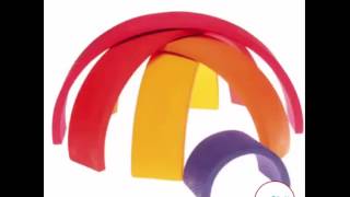 ARC-EN-CIEL EN BOIS MULTICOLORE