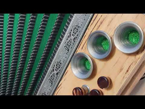 Alpenecho Harmonika, Fichte gebürstet, G-C-F-B mit Profi-Amano-Stimmzungen