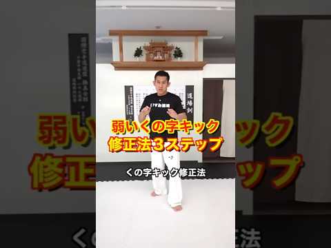 蹴りは背面を使え！くの字キック修正法#shorts #kick #kyokushin #karate #空手
