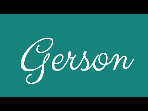 Learn how to Write the Name Gerson Signature Style in Cursive Writing
