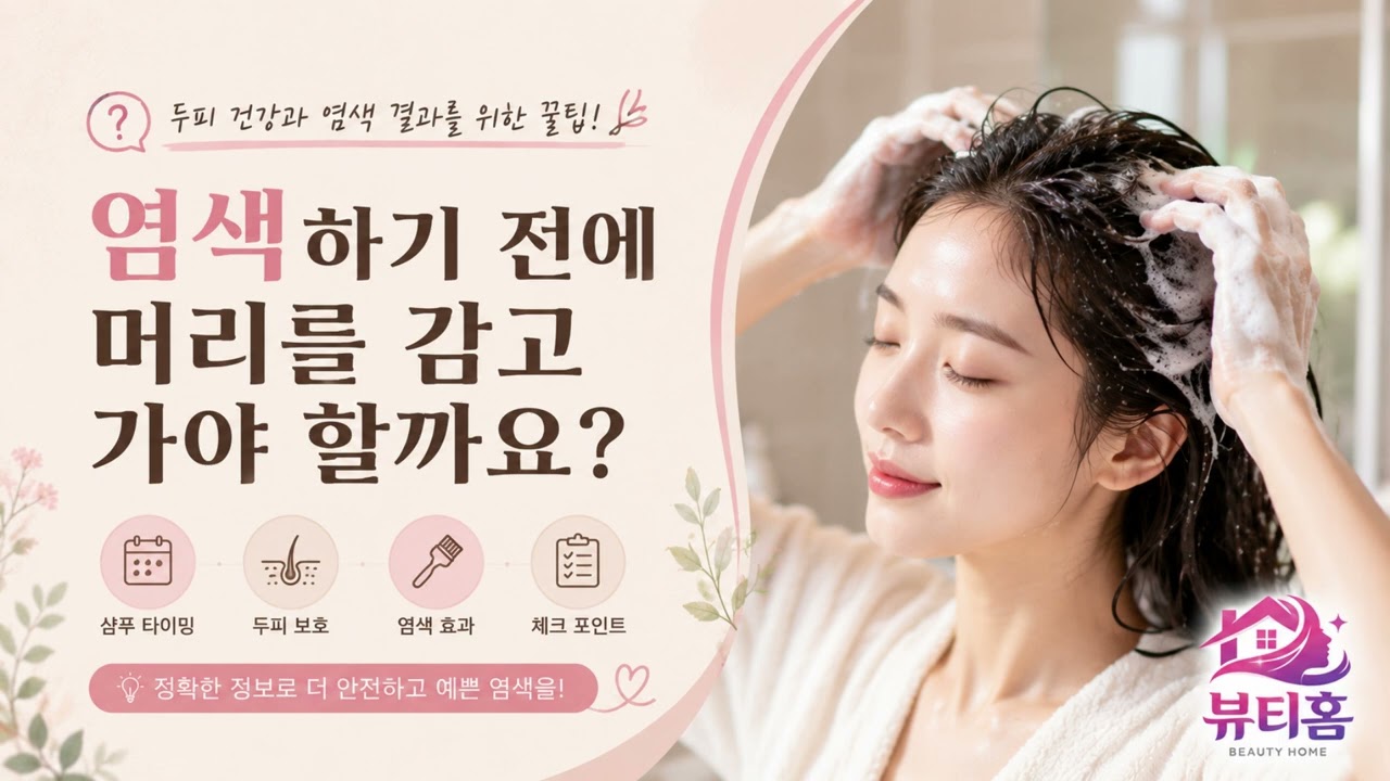 염색하기 전에 머리를 감고 가야 할까요?