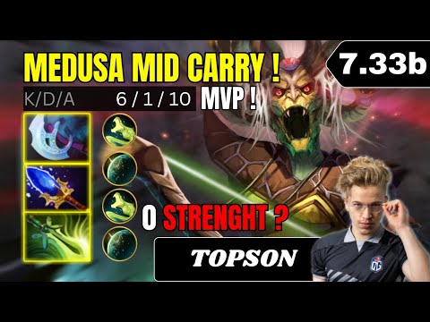 PATCH 7.33b - TOPSON GOD Medusa Mid Lane Gameplay - Dota 2 Full Match Gameplay