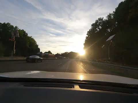 Driving in Germany Autobahn A7 from Fulda to Kirchheimer Dreieck