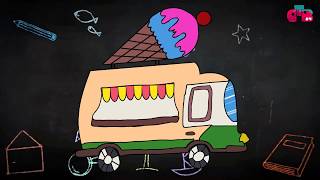 Ice Cream Van - Draw & Color Step by Step