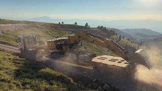 Extreme Mountain Transport: Keestrack Crusher & CAT 336 Moved To 2000m - Fasoulas Heavy Transports