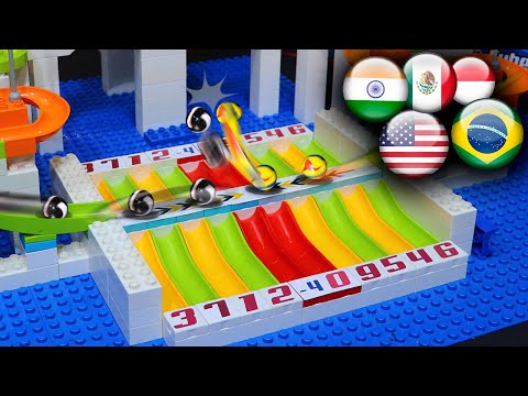 MARBLE RUN - Line of collision Friendly #40  Fubeca's Marble Runs