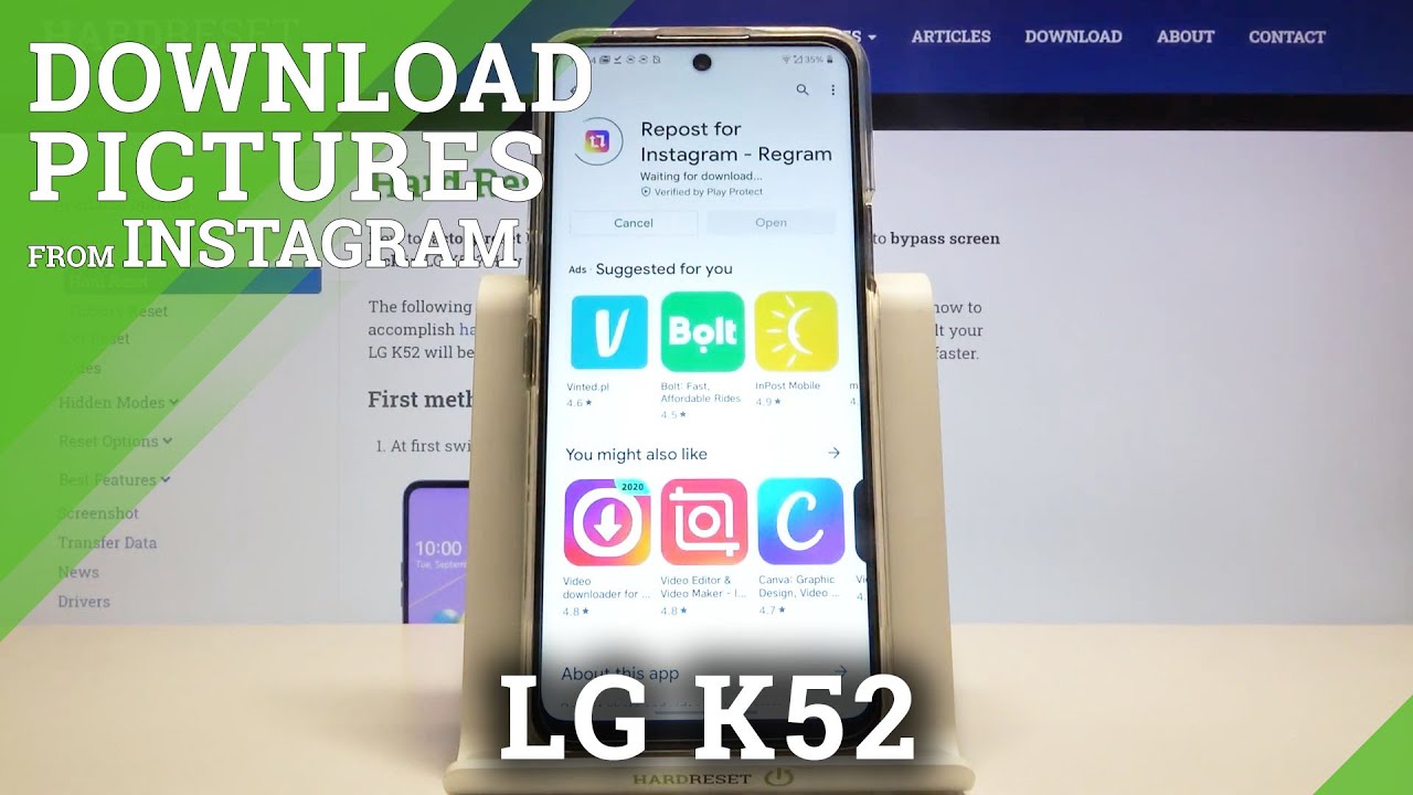 How to Download Photos from Instagram on LG K52? Save Instagram Pictures